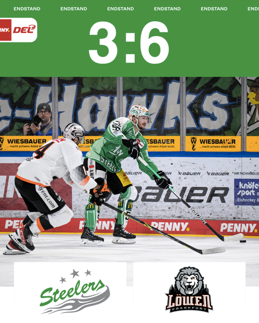 Keine Punkte an Weihnachten – Steelers unterliegen Frankfurt mit 3:6